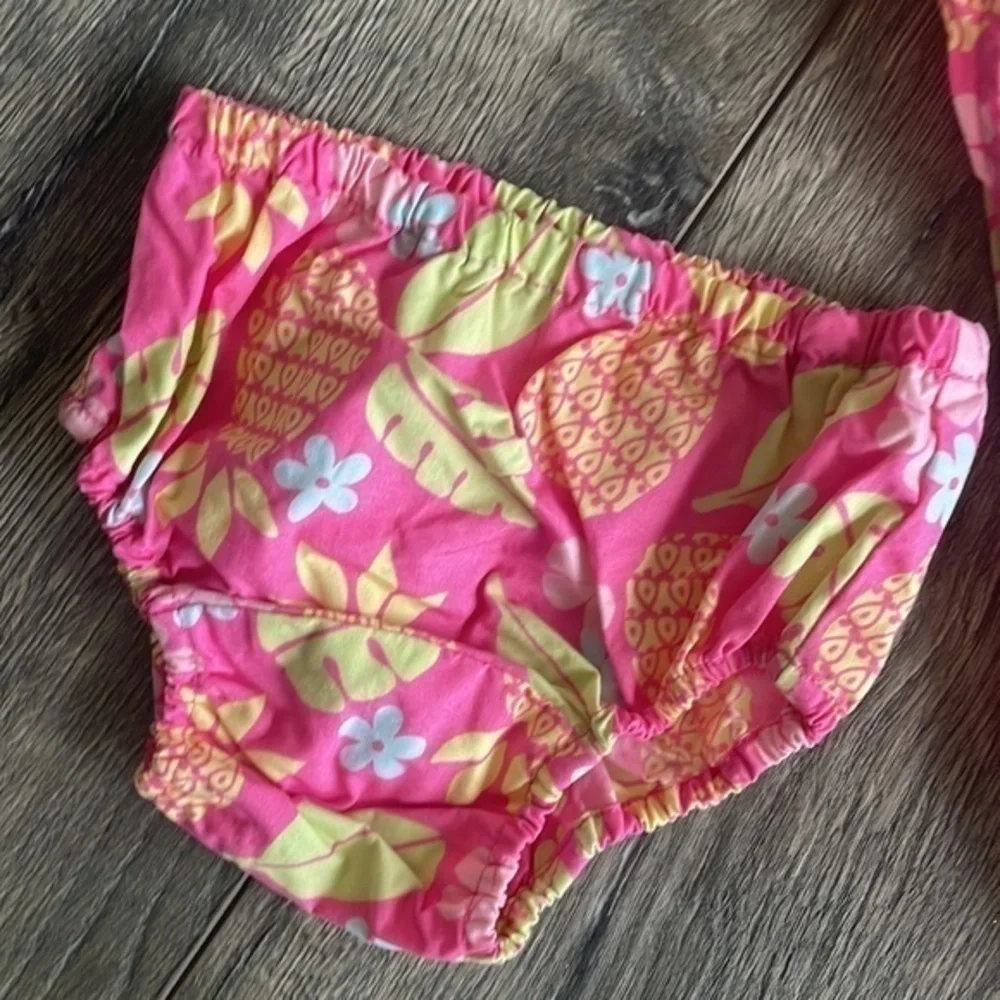 Gap 0 to 3 months dress little girl pineapple Princess set new!